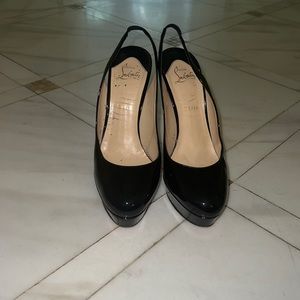 Christian Louboutin classic black patent leather Biancas